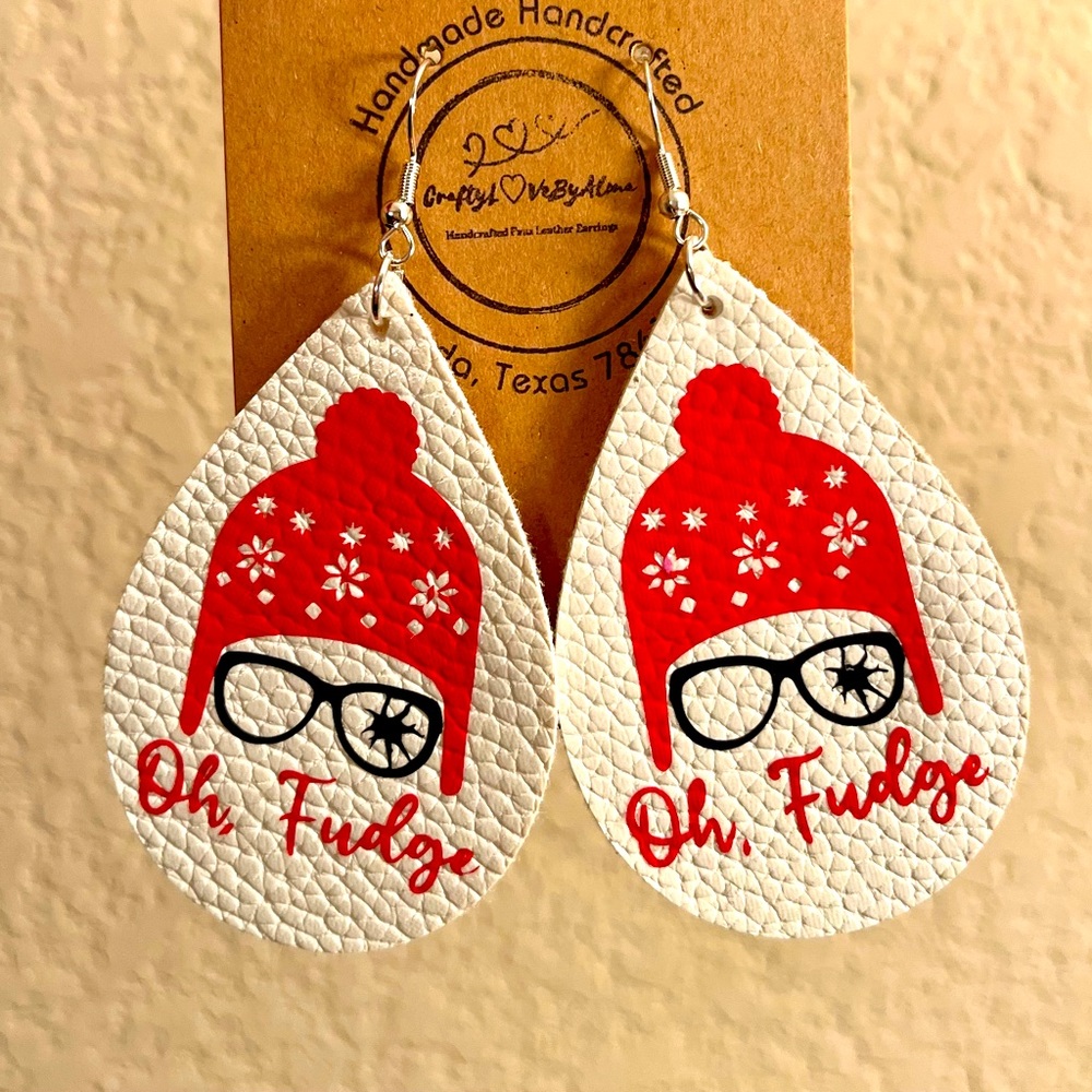 Oh, Fudge! Handmade & Handcrafted Faux Leather Women’s Earrings
